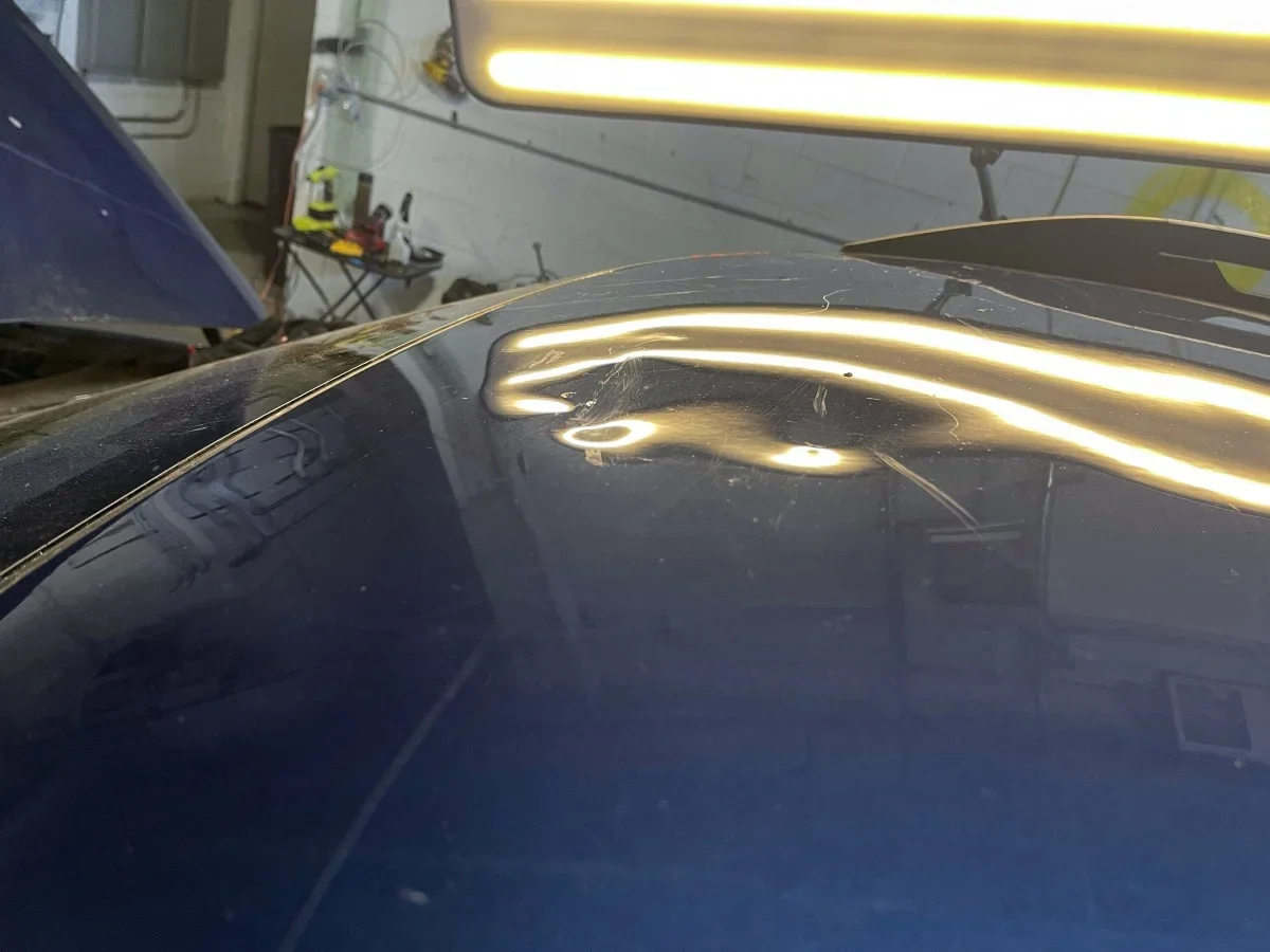 Hood Dent Repair - Before